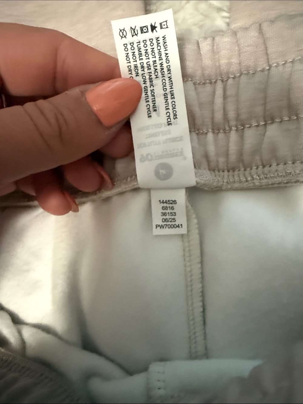 Womens Cozy Drawstring Sweatpants - Cream brand new w tags - Picture 7 of 14